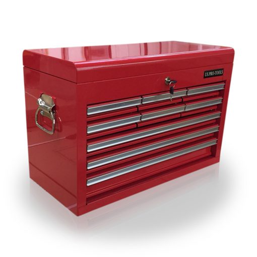 us pro tools professional heavy duty top 26″ 9 drawer tool boxes