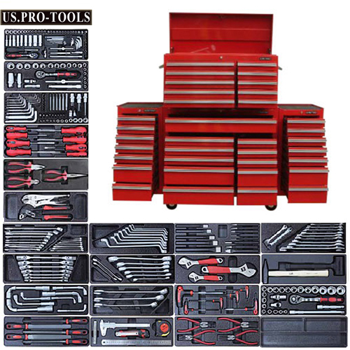 Steel Tool Cabinet With 2 Doors 40 x 90 x 180 cm Black and Red 