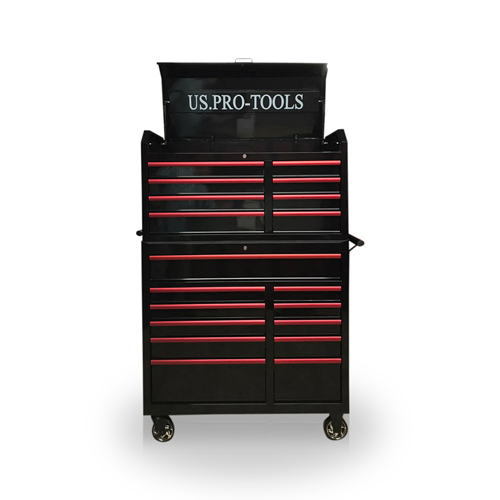 TOOL CHEST CABINET BOX HEAVY DUTY RED HANDLES